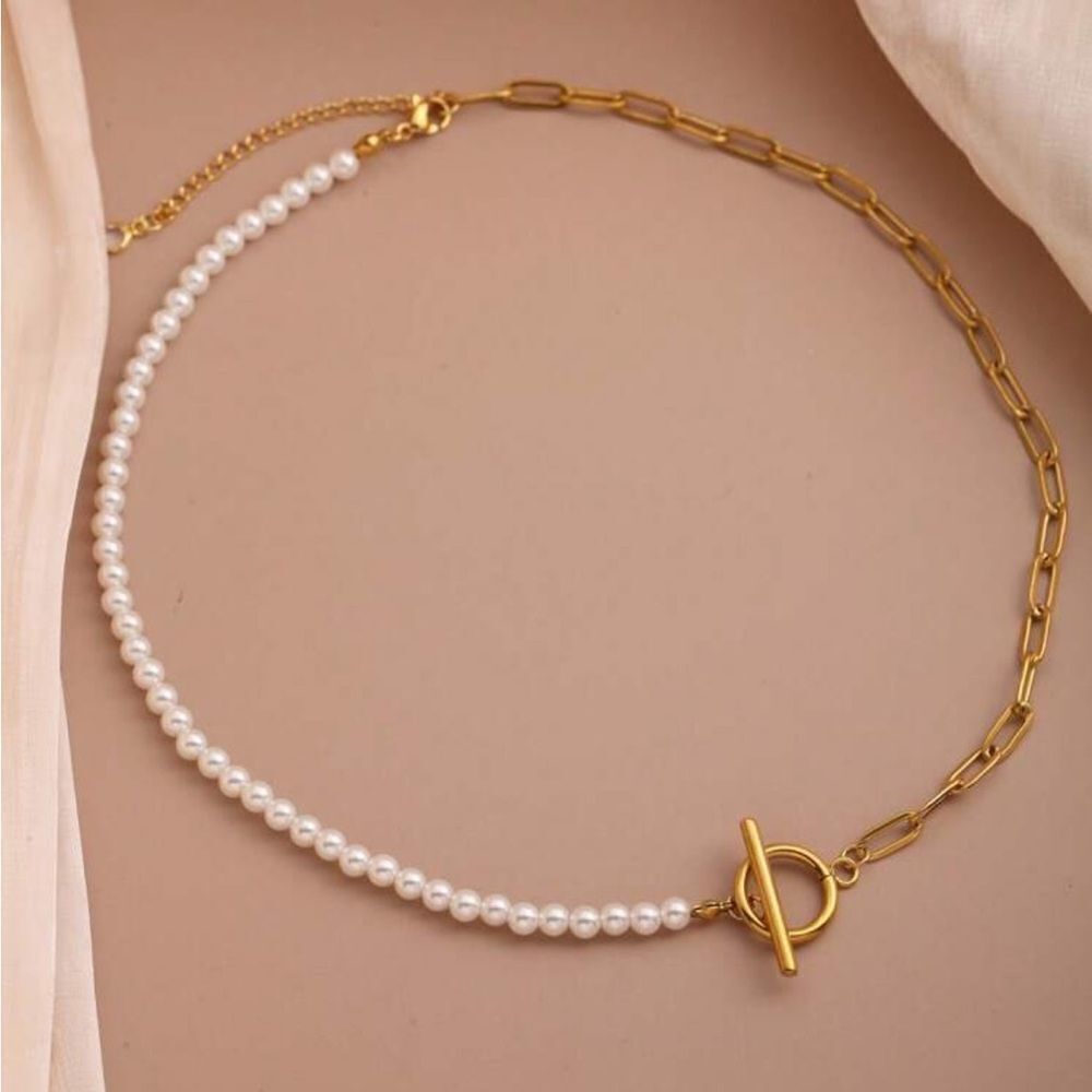 Bohemian pearl necklace N130